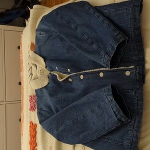 J.Crew Sherpa Denim Jacket